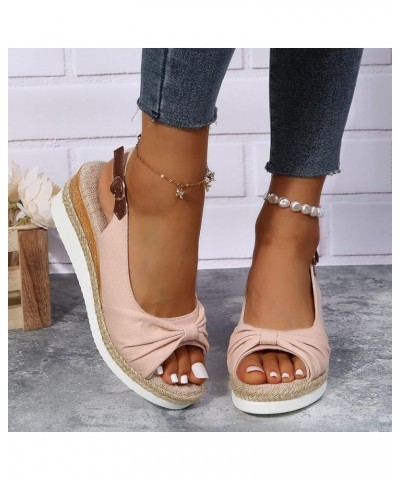 Heeled sandals Black sandals sandalias Con Plataforma Para Mujer sandals Women Wedge Comfort High Heeled sandals For Pink-e $...