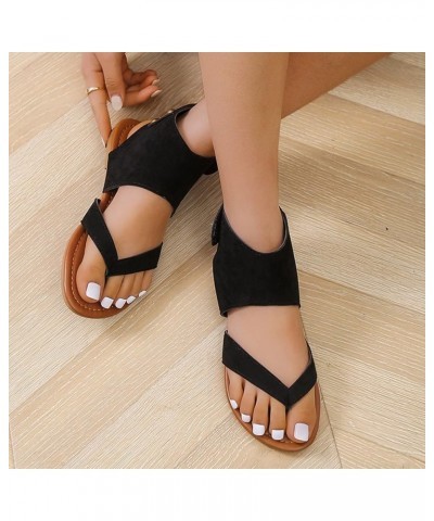 Womens Sandals Casual Women's White Lace Flowers Flat Sandals Clip Toe Slides Vintage Boho Ring Toe Strappy We1 Black $10.38 ...