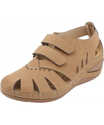 Diabetic Shoes for Women Wide Width Tan 10.5 Wedge Sandals for Women Dressy Summer Black Low Wedges for Women Dressy Black Cu...