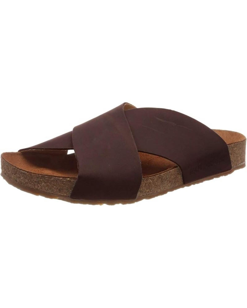 Men's T-Bar Sandals Purple Bordeaux 703 $75.69 Sandals