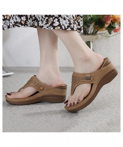 Strap Sandals Sandals Comfy Slider Roman T Open Women Toe Summer Support Slip Flip Flops Flat On Flip Flops for X2-black $14....