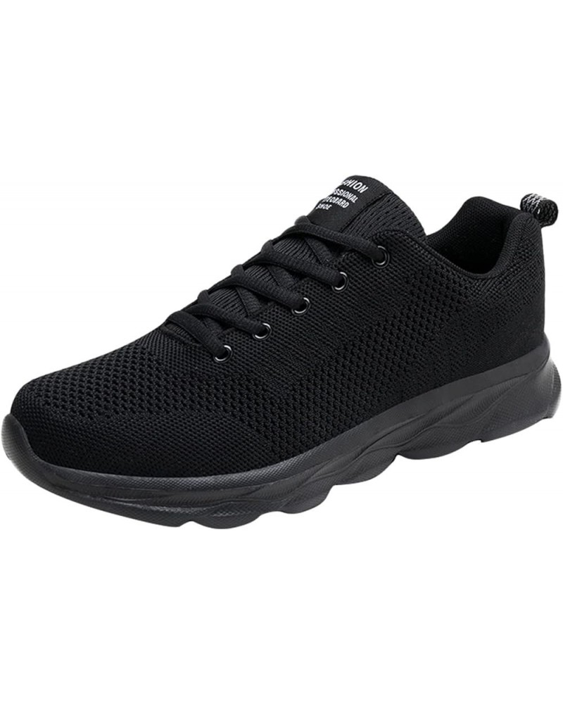 Men Athletic Walking Running Tennis Shoes Working Jogging Fashion Sneakers Men Shoes Sneakers Slip On Flats Shoes Black $21.2...