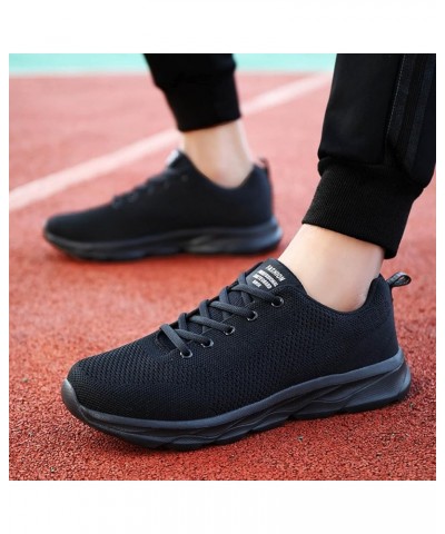 Men Athletic Walking Running Tennis Shoes Working Jogging Fashion Sneakers Men Shoes Sneakers Slip On Flats Shoes Black $21.2...