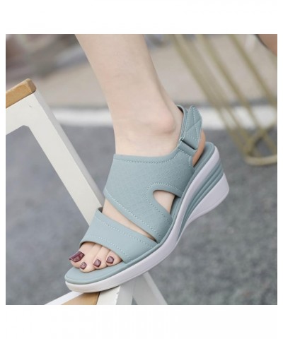 Heels for Women Platform Espadrilles Sandal Block Chunky Open Toe Two Strap Non Slip Flip-Flop Shoes 141-zoxro-green-h $16.62...