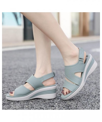 Heels for Women Platform Espadrilles Sandal Block Chunky Open Toe Two Strap Non Slip Flip-Flop Shoes 141-zoxro-green-h $16.62...