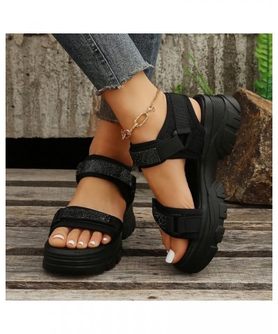 Sport Flex Sandals For Women Flats Comfortable Sandals Sandalias De Mujer Sport Sandals For Women Sandals Women Comfor B-blac...