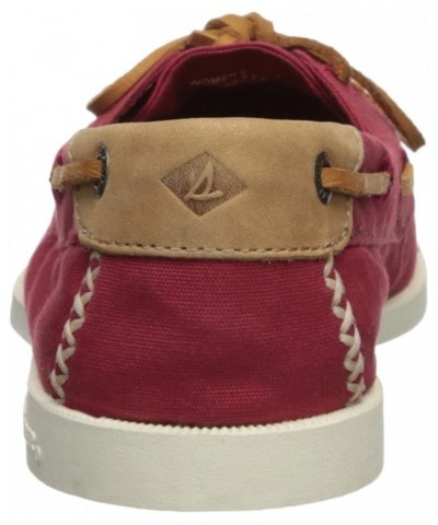 Women's Authentic Original Venice Boat Shoe Red Canvas $20.37 Loafers & Slip-Ons