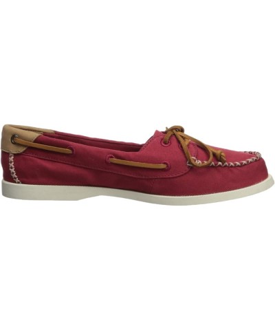 Women's Authentic Original Venice Boat Shoe Red Canvas $20.37 Loafers & Slip-Ons