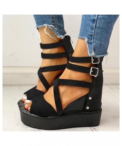 wedge sandals dressy Low Heel Slipper Low Heel Slipper Wedge Sandals for Women wide width Z-01 Black $14.95 Sandals