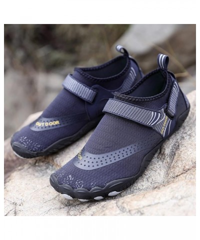 Womans Slip on Shoes Couples Men Women Outdoor Mountaineering Shoes Breathable Mesh Running Women's Shoes (Black, 8) Dark Blu...