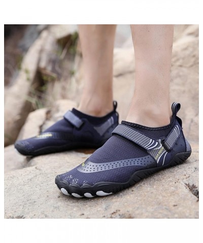 Womans Slip on Shoes Couples Men Women Outdoor Mountaineering Shoes Breathable Mesh Running Women's Shoes (Black, 8) Dark Blu...