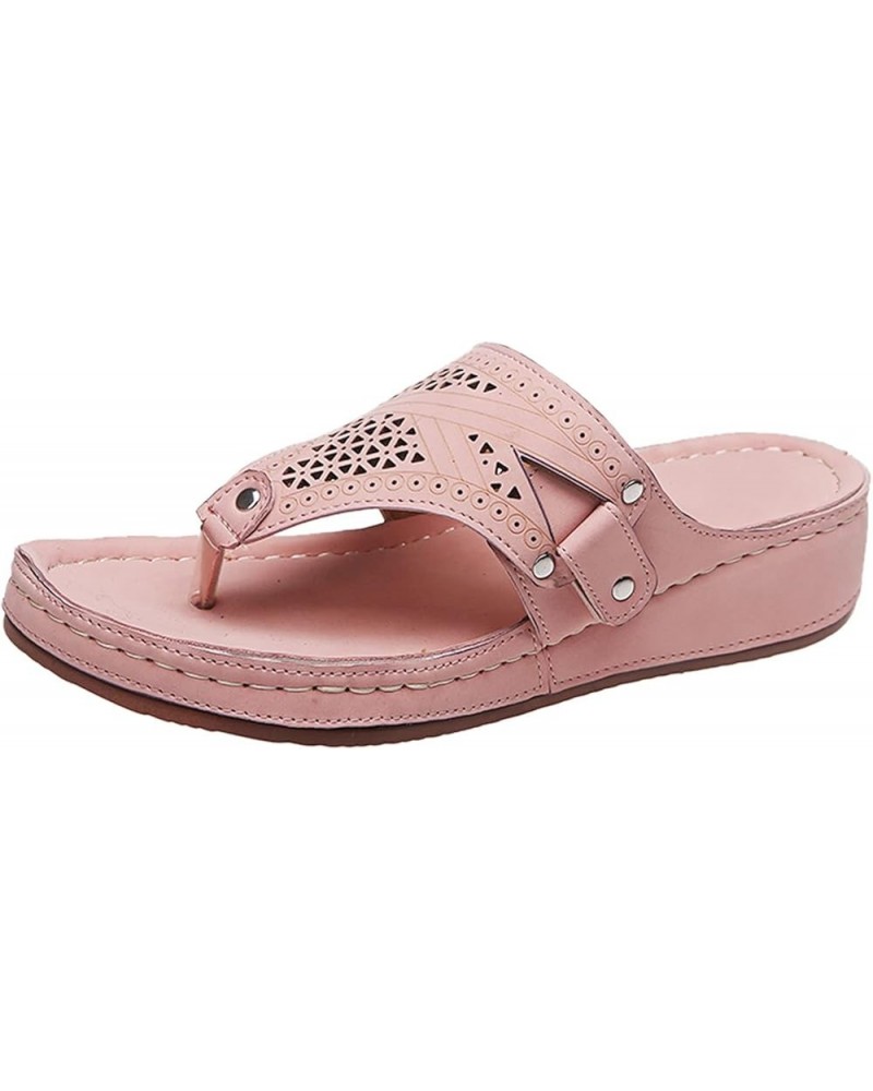 Sandals Women Open Hollow Slip-On Toe Slippers Beach Summer Breathable Shoes Out Women's Sandals Rubber Sandals Women (Black,...