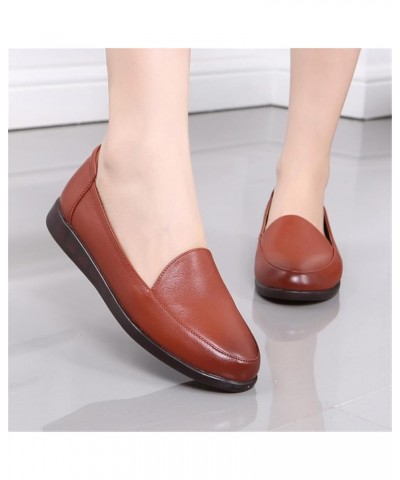 Women Ballerinas, Mom's Shoes Soft Sole Flat Bottom Middle-Aged and Elderly Single Shoes Comfortable Shoes,Black,40 39 Brown ...