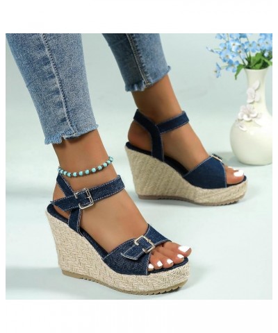 Wedge Sandal for Women Ankle Strap Flatform Arch Support Fish Mouth Toe Shoes Platform Espadrilles Cushion Dressy Lightweight...