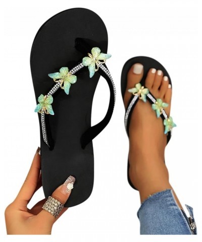 Womens Beach Breathable Sandals Home Slipper Flip-Flops Wedges Sandals Z 03-green $12.08 Sandals