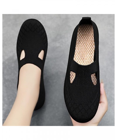 Anti-Slip Ballet Flats Gold Flats Womens Mules and Slides Slip On Sneakers Memory Foam Black $13.07 Flats