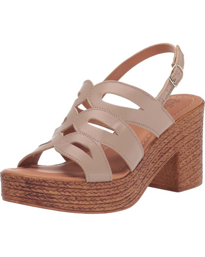 Women's Jud-Italy Heeled Sandal Nude Leather $14.67 Sandals