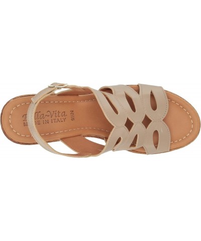 Women's Jud-Italy Heeled Sandal Nude Leather $14.67 Sandals