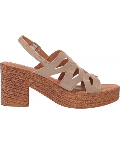 Women's Jud-Italy Heeled Sandal Nude Leather $14.67 Sandals