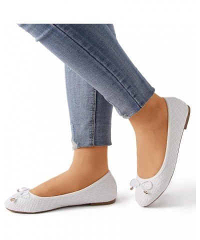 Women's Leather Loafers Casual Shoes for Women Wide Width Slip On Dress Shoe fWomen's Knit Ballet Flat Canvas Shoes White $15...