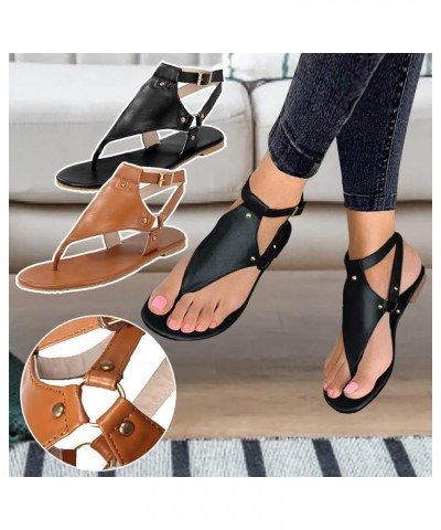 Orthopedic Sandals for Women, Women's Orthopedic Arch Support Sandals Casual Flat Sandals Comfortable Thong T-Strap Orthotic ...