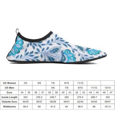 Fantasy Paisley Flowers Water Shoes Barefoot Aqua Pool Socks for Beach Swim Walking 3/4women $16.11 Outdoor Shoes