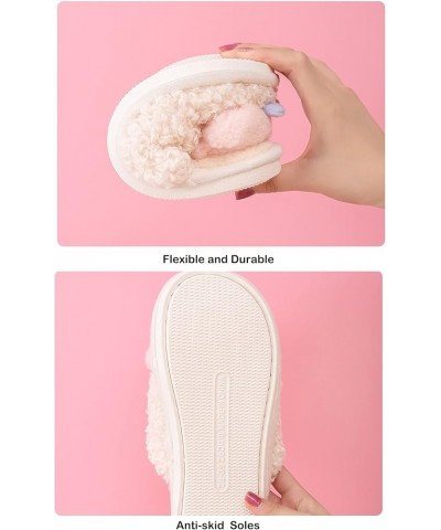 Cute Cloud Womens Slippers Curly Fur Slippers Home Indoor Slippers Plush Cartoon Slippers House Shoes for Women Grey $11.87 S...