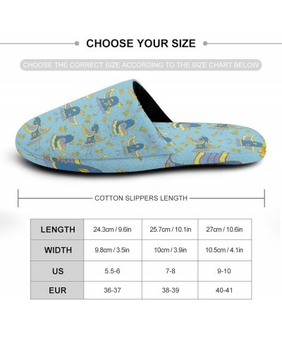 Women's House Shoes Slippers Print Cotton Bedroom Shoes Indoor Outdoor Casual Slipper Style-15 $16.50 Slippers