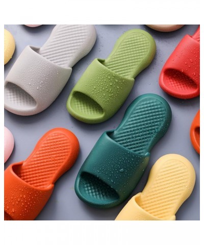 Solid Fashion Adults Thick Soft Sole Simple Slides Flexible Man Couple Color: Women Shower Nonskid Bathroom Slippers $15.07 S...