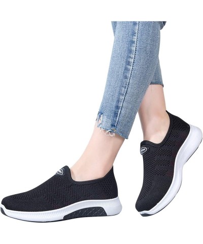 LONG-M Running Shoes Women's Sneakers Lightweight Walking Comfort Sneakers 42 Black $17.94 Athletic Shoes