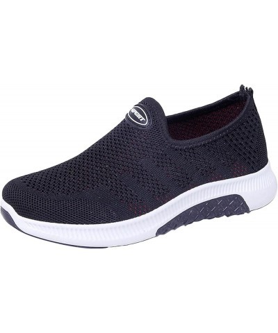 LONG-M Running Shoes Women's Sneakers Lightweight Walking Comfort Sneakers 42 Black $17.94 Athletic Shoes