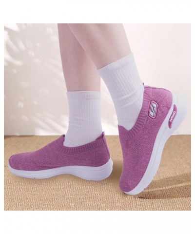 Workout Shoes for Women, Platform Wedge Fashion Sneakers for Women, Summer Mesh Arch Support Non Slip Slip on Sneakers Comfor...