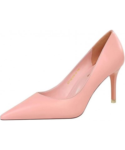 Women's Fashion Pointed Toe Stiletto High Heel Dress Pump Shoes A Pink $23.25 Pumps