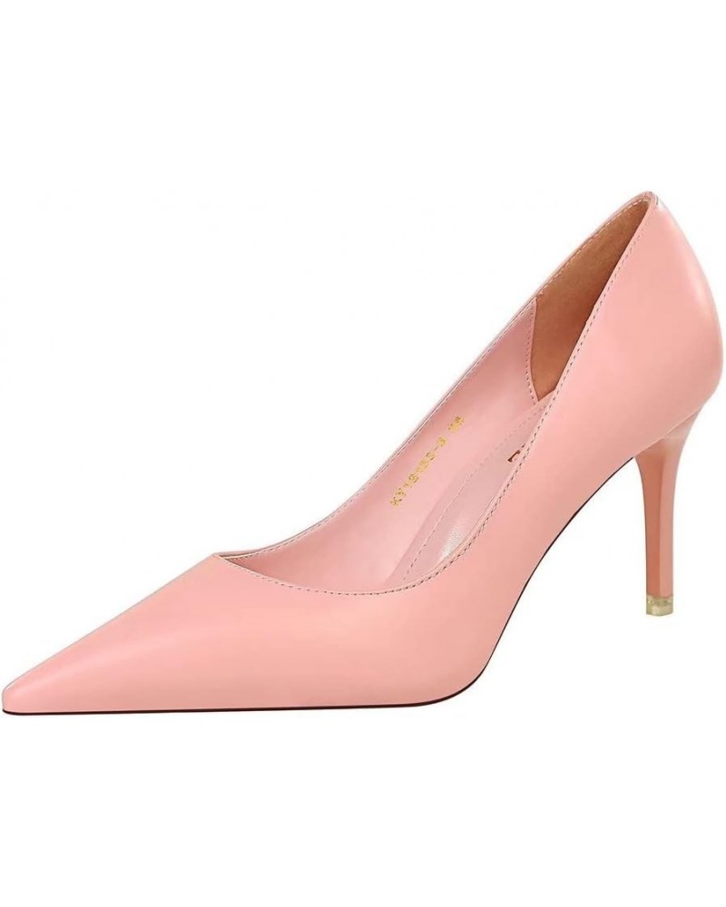 Women's Fashion Pointed Toe Stiletto High Heel Dress Pump Shoes A Pink $23.25 Pumps