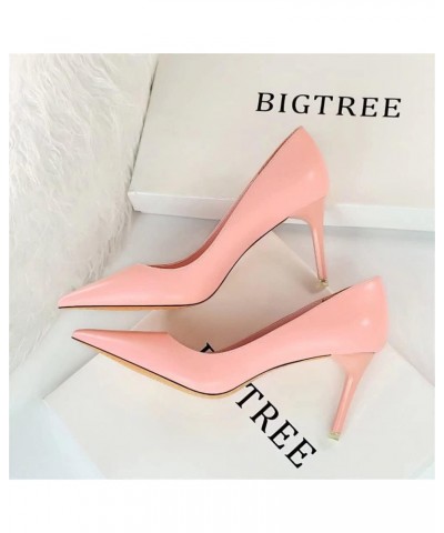 Women's Fashion Pointed Toe Stiletto High Heel Dress Pump Shoes A Pink $23.25 Pumps