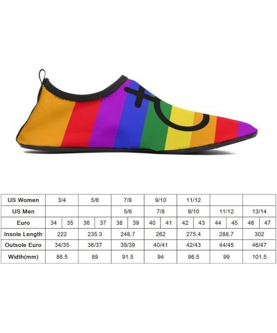 Lesbian Pride LGBT Flag Men's Soft Water Shoes Beach Pool Yoga Socks Swim Shoes Sport for Women 11/12women,9/10men Style $14....