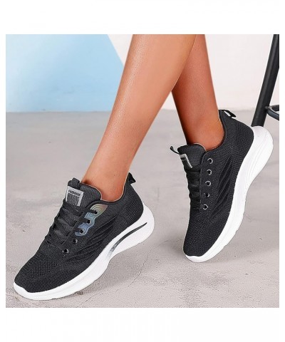 Low Heel Pumps, Sneaker for Women Fly Woven Mesh Running Shoes Walking Breathable Sneakers Knit Running Shoes Black $19.29 Fa...