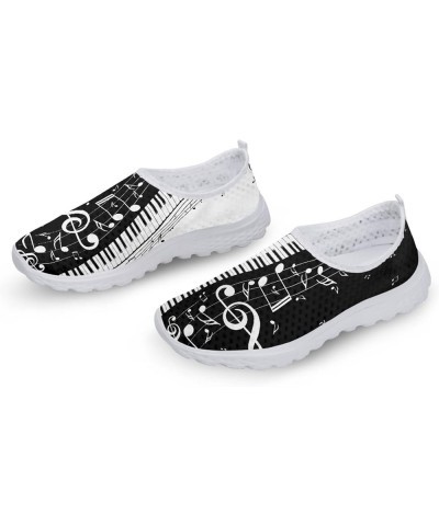 Summer Lightweight Womens Athletic Aqua Shoes Slip on Sandals Flats Piano Keyboard Music Note $12.74 Outdoor Shoes