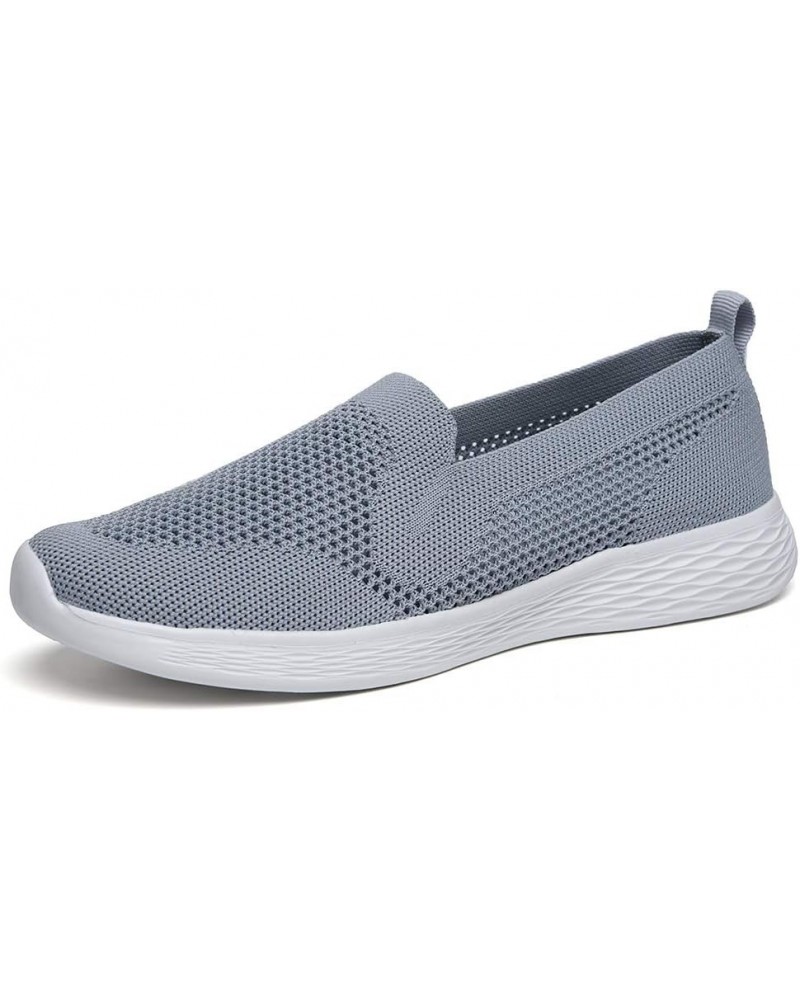 Women's Flats Casual Shoes Slip on Walking Shoes-Lightweight Low-Top Knit Loafer Sneaker 21b/Gray $11.60 Athletic Shoes