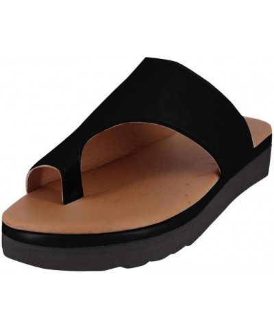 Sandals for Women Wide Width,2019 Summer Comfy Platforms Sandal Shoes Beach Holllow Shoe Casual Flip Flops Slippers A01-black...