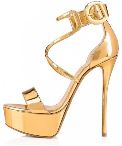 Platform Buckle Open Heel Sandals A 42 $34.47 Sandals