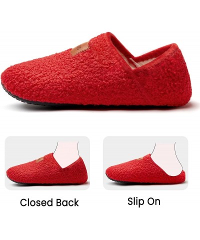 Women's Men's Slippers Socks House Shoes Slip On Indoor Outdoor Travel Unisex Fuzzy Fluffy Lining Size 8 9 Christmas Red $10....