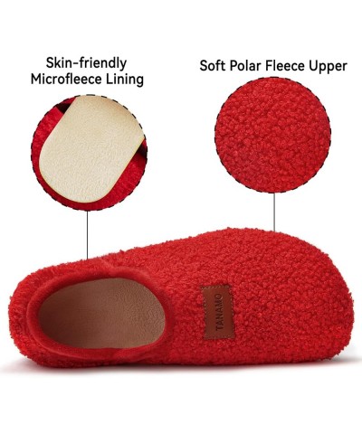 Women's Men's Slippers Socks House Shoes Slip On Indoor Outdoor Travel Unisex Fuzzy Fluffy Lining Size 8 9 Christmas Red $10....