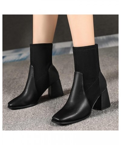 Women's Casual Fashion Lace Up Low Wedge Heel Booties Shoe Christmas Side Zipper Boots Black $30.82 Boots