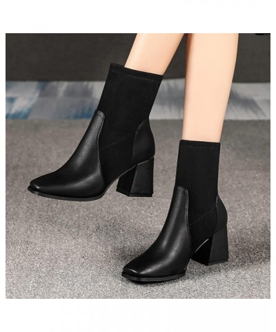 Women's Casual Fashion Lace Up Low Wedge Heel Booties Shoe Christmas Side Zipper Boots Black $30.82 Boots