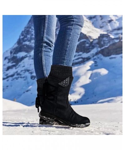 Womens Silver Snow Boots Size 10 Womens Ankle Snow Boots Waterproof Insulated Extra Wide Winter Boots for Women Womens Snow S...