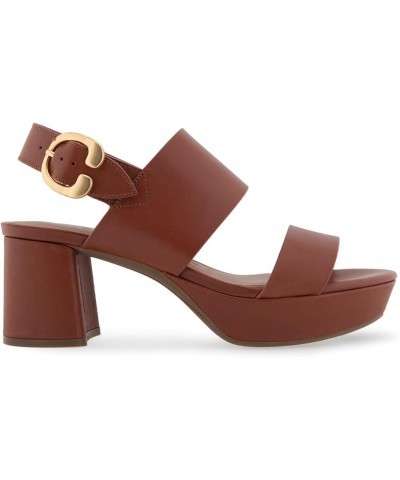 Women's Camera Heeled Sandal Clay Leather $51.50 Sandals