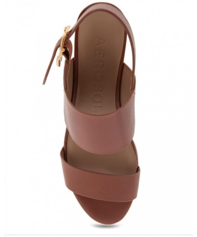 Women's Camera Heeled Sandal Clay Leather $51.50 Sandals