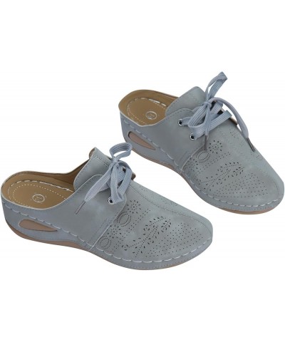 Women's Sandals Size 11 Wide Width Women's Semi Cap Toe Sandals Strap Design Lightweight Casual Sandals Woman Shoes Grey $15....