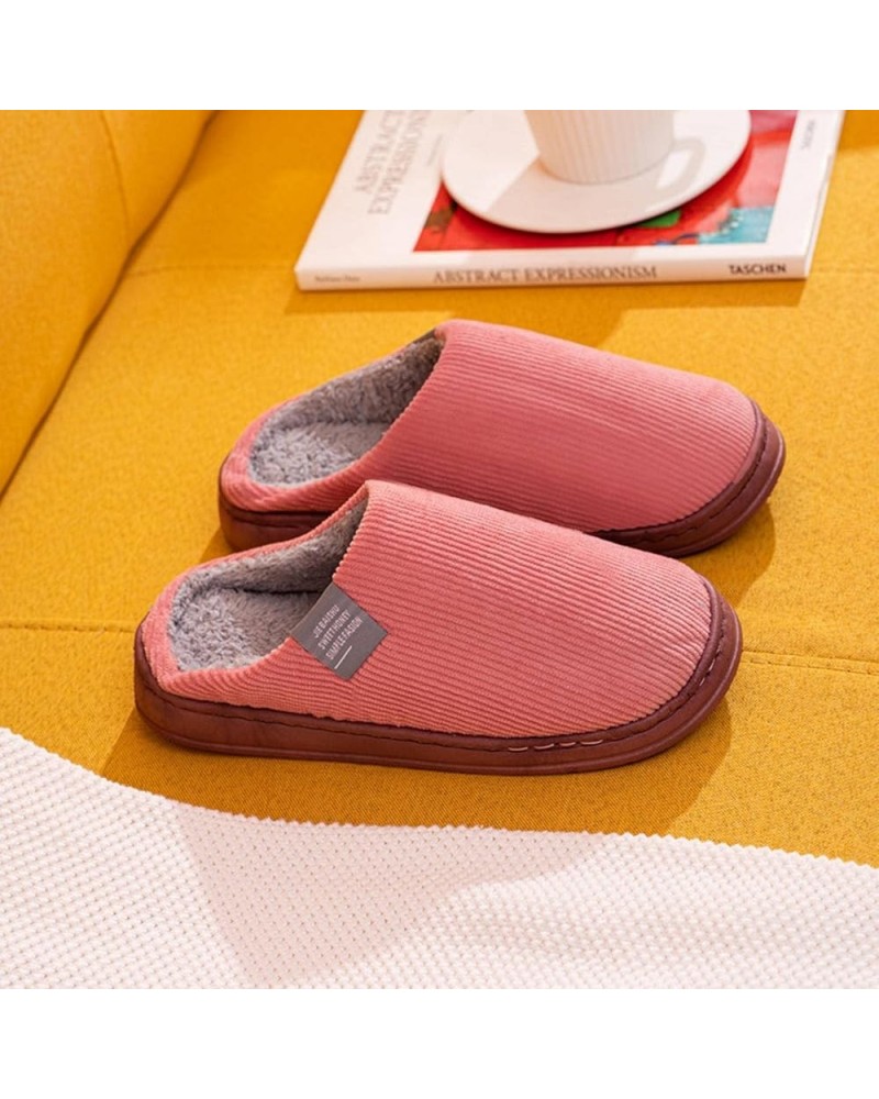 Fashionable Warm Non-Slip Rubber Sole Super Soft Velvet Fabric Slippers Suitable for Home Indoor Couples can Mix and Match 44...